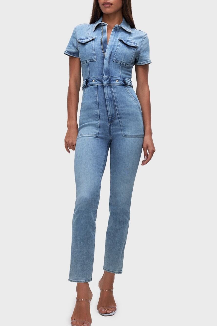 Good American Fit For Success Bootcut Jumpsuit Size 3